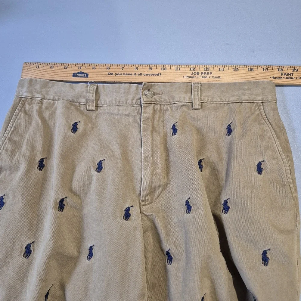 Polo Ralph Lauren Shorts Mens 35 Khaki Tan Classic Fit 9